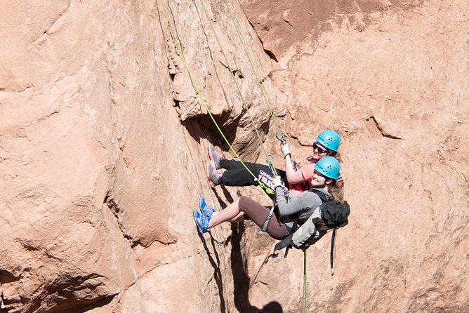 Moab canyoneering and packrafting combo the sum up