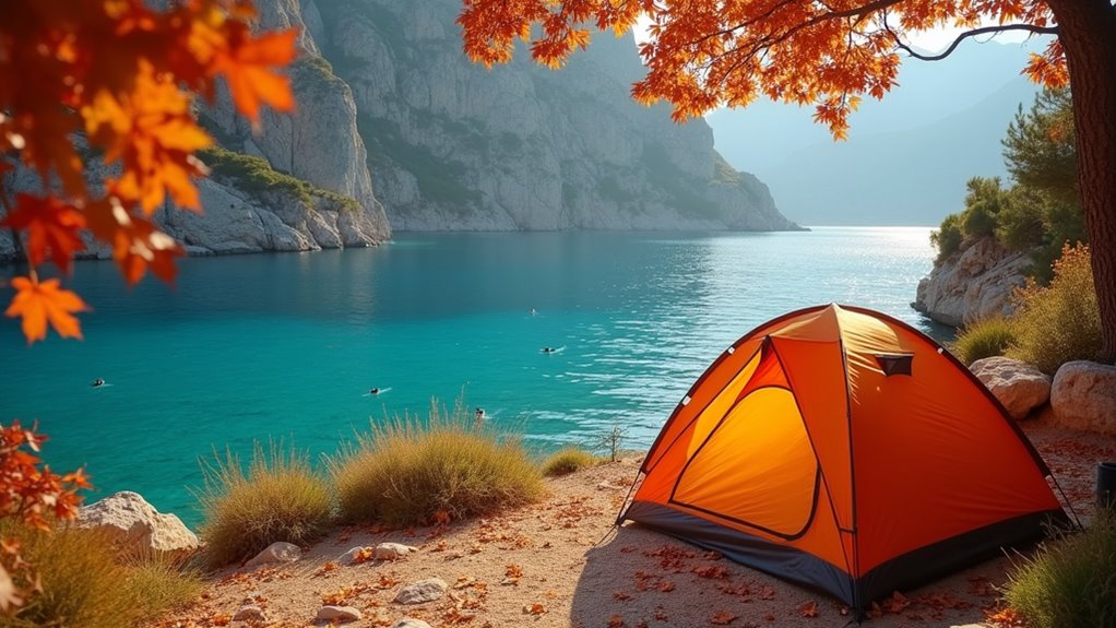 autumn camping in corsica