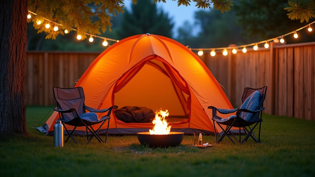 backyard camping can be enjoyable