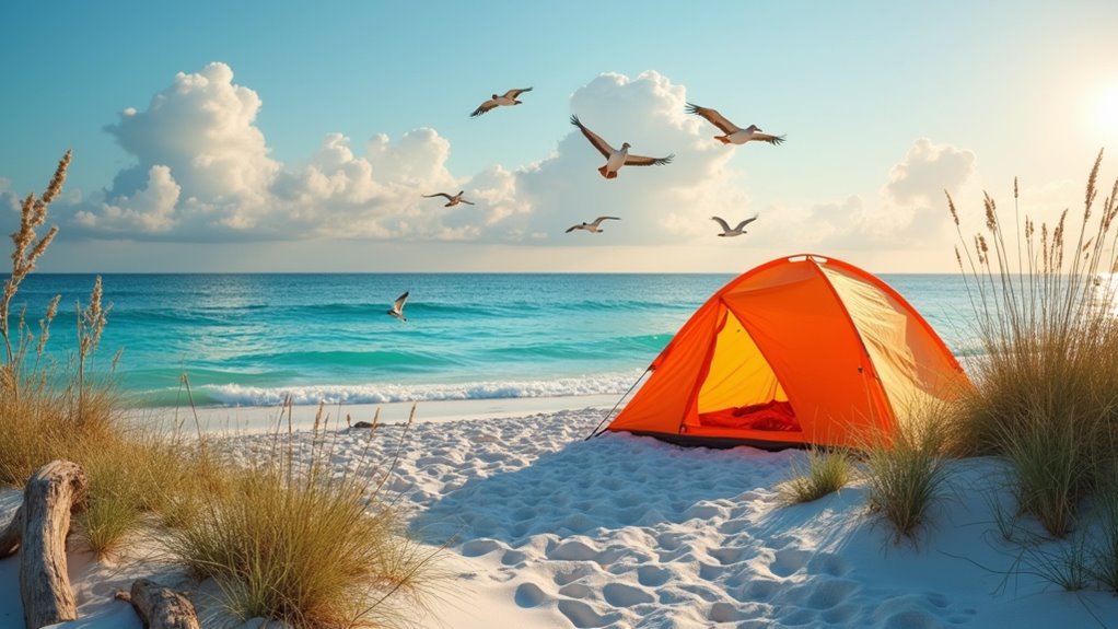 beach camping gulf coast