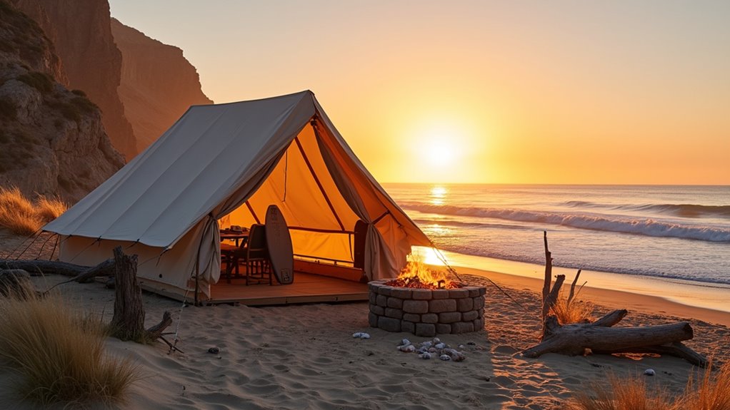 beach camping in california