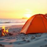 beach camping summer adventure