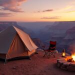 camping adventure at grand canyon