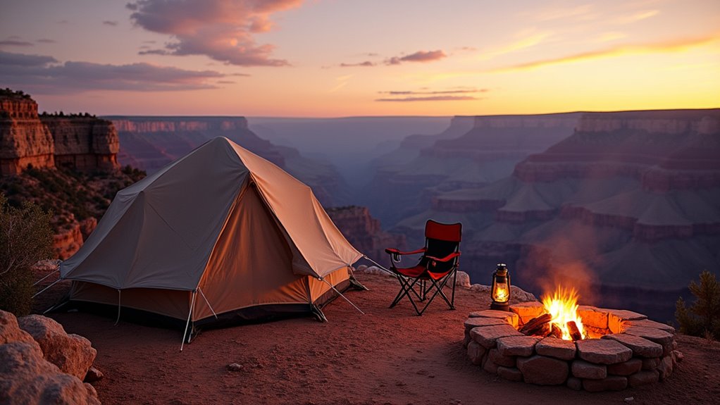 camping adventure at grand canyon