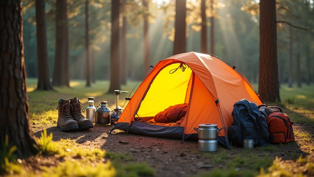 camping essentials and preparations