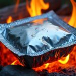 camping fire foil cooking