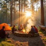 camping fun with friends