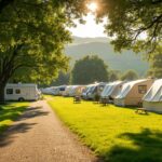 camping in french countryside