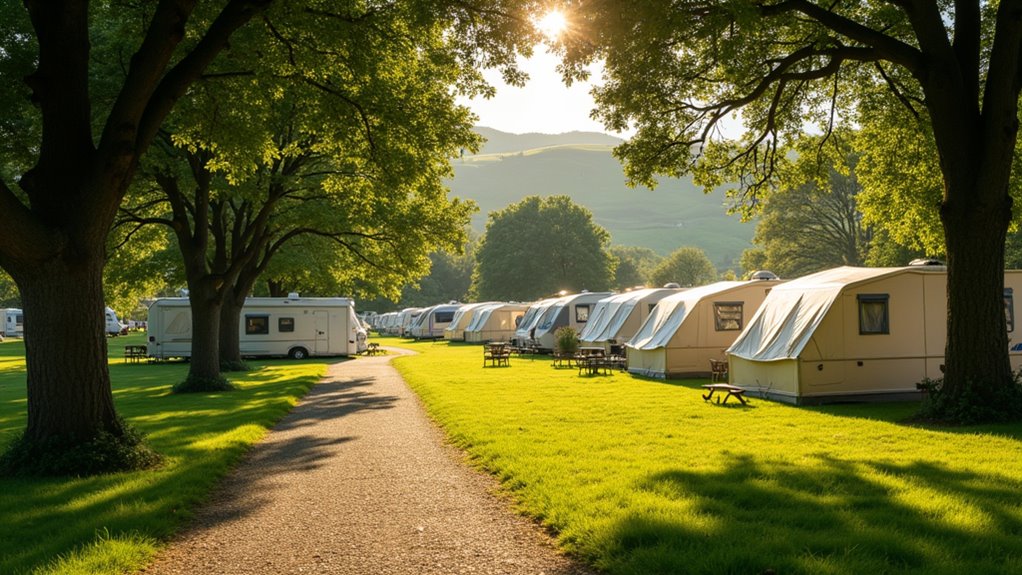 camping in french countryside