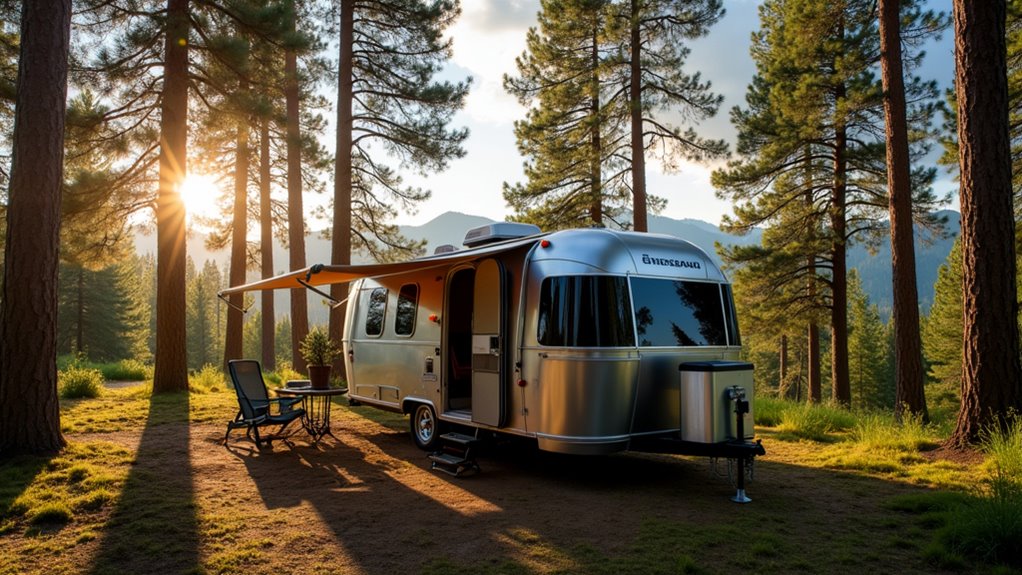 camping with a caravan