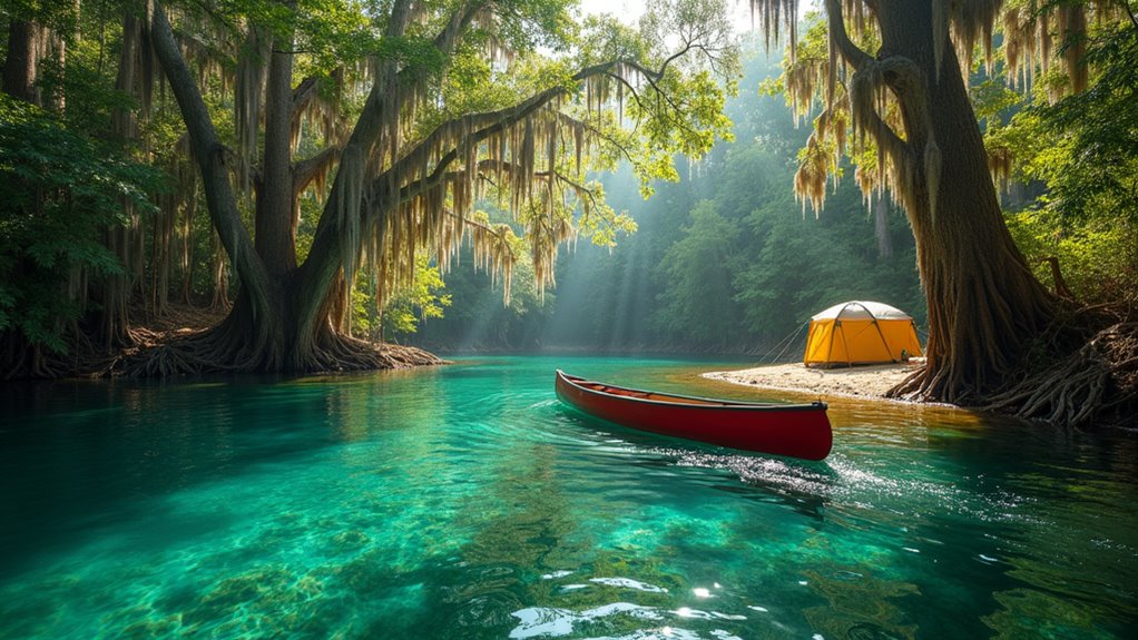 caverns canoeing camping florida