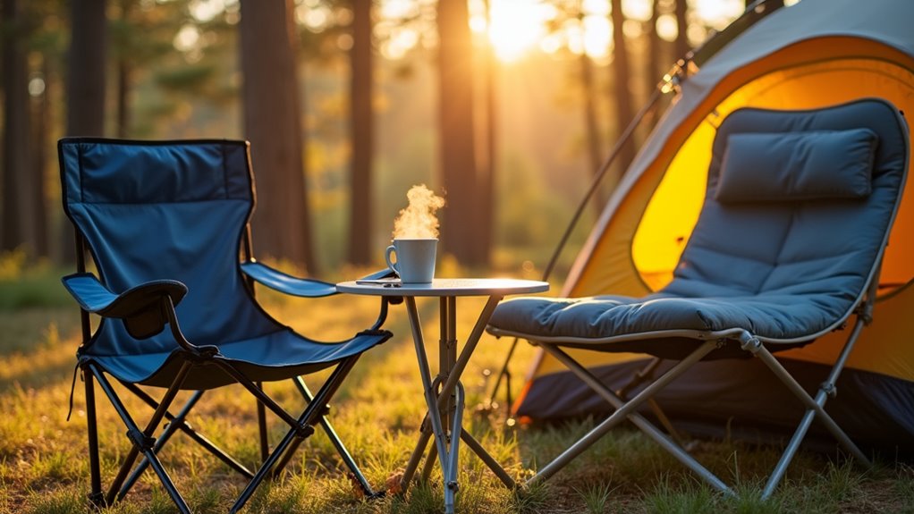 comfortable portable camping furniture