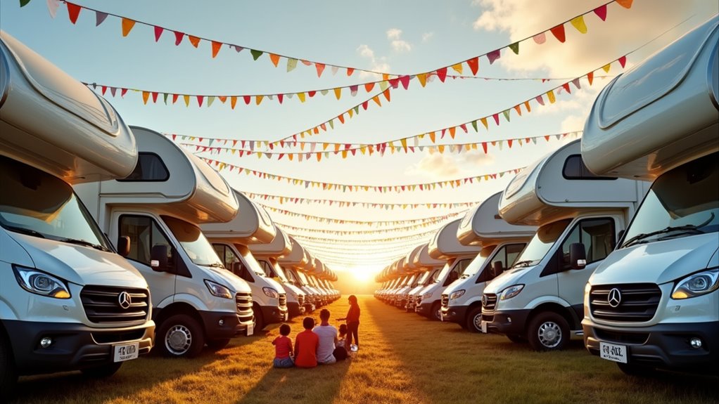 diverse leisure vehicle showcase