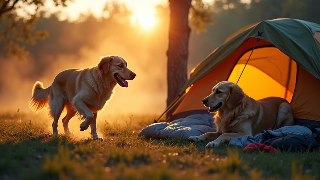 dog camping trip pros