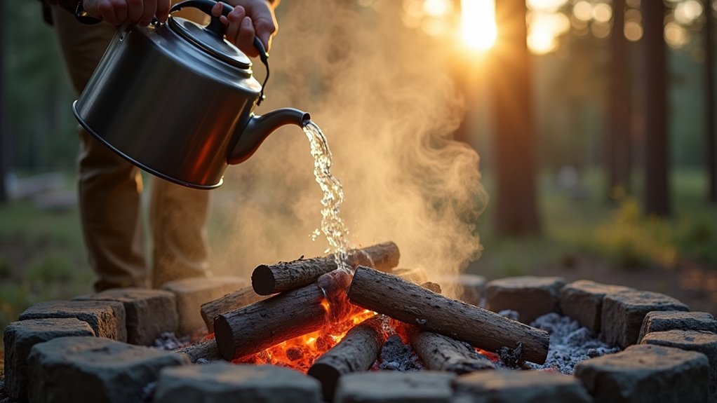 extinguish fire completely safely