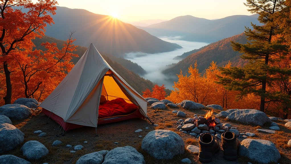 fall camping at north fork