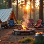 family and friends camping fun