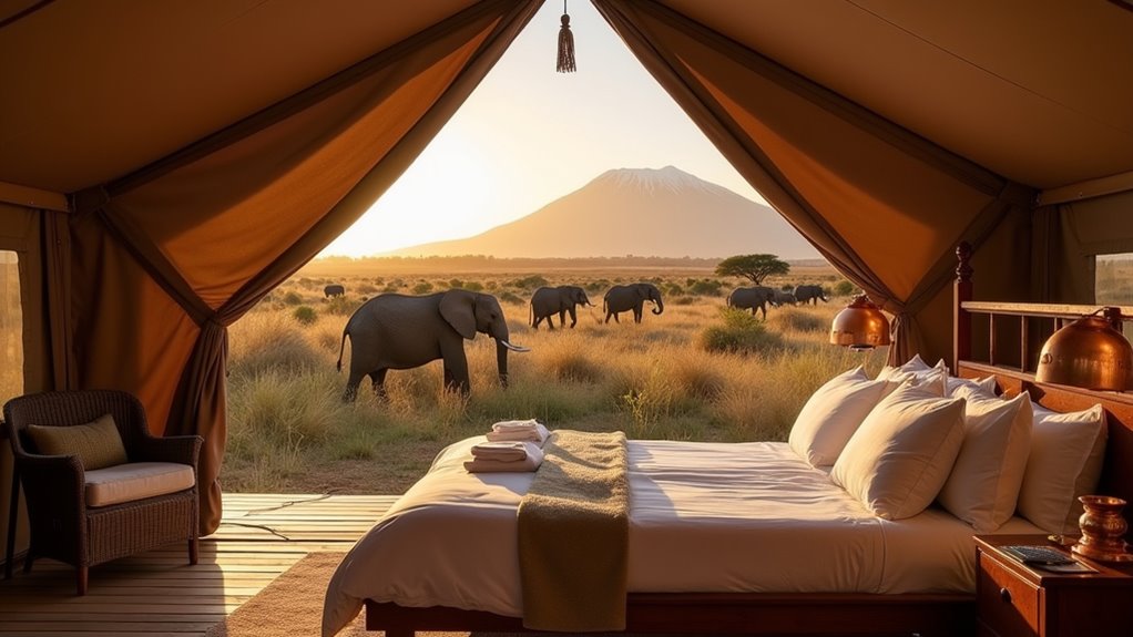 luxury camping amenities provided