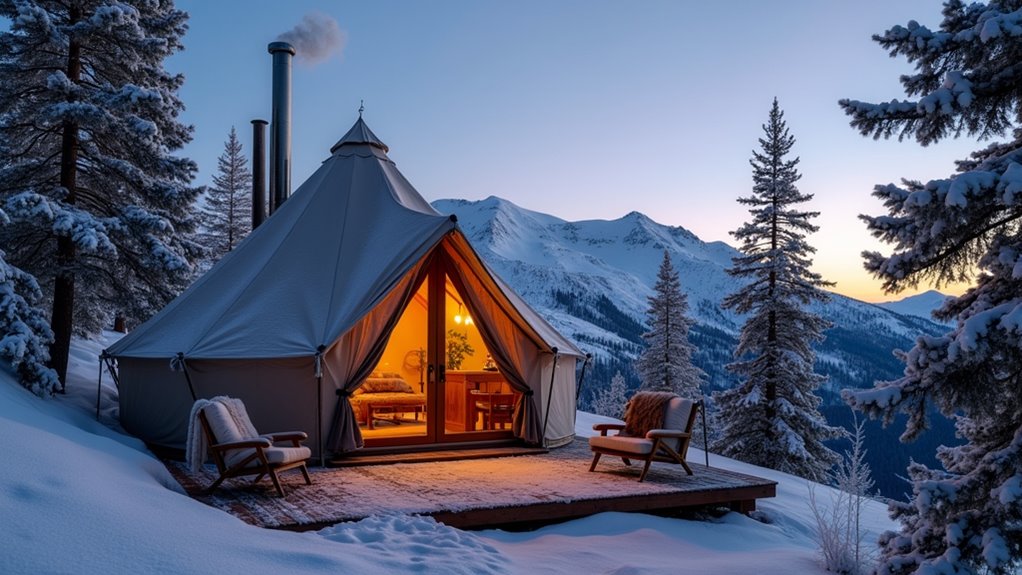 luxury winter glamping experiences