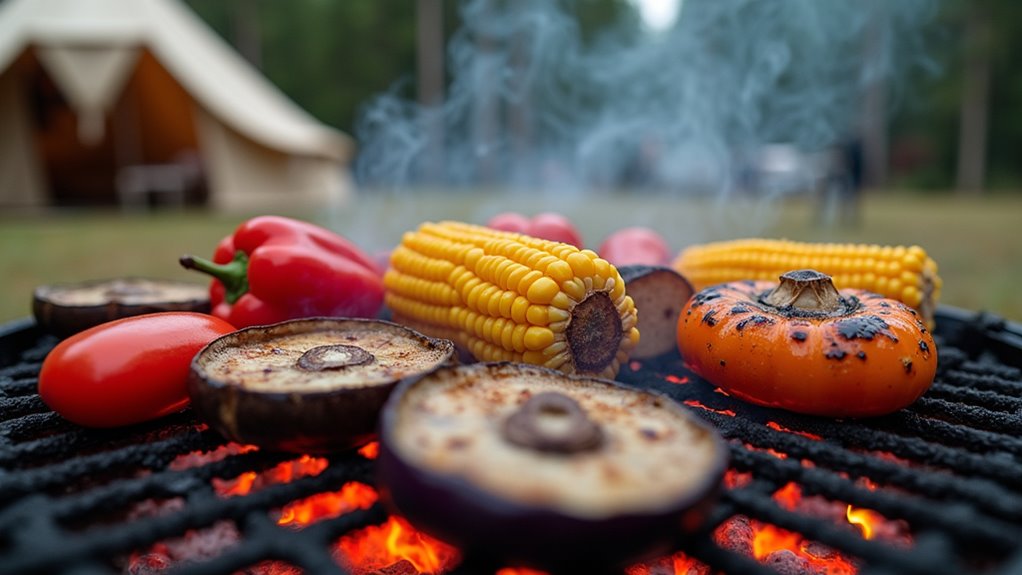 meatless camping grilled meal