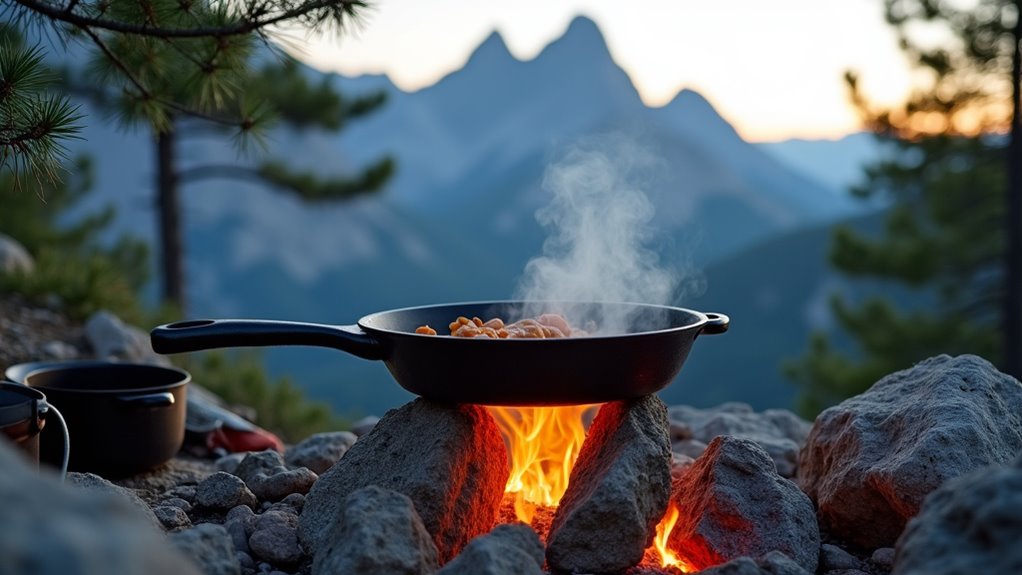 mountain camping cooking challenges