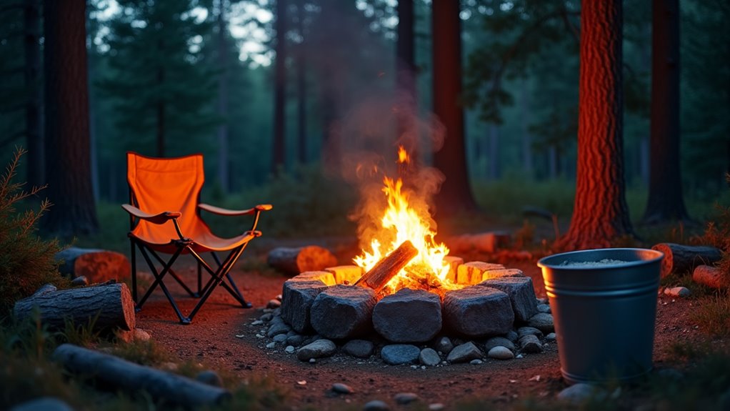 never leave campfire unattended