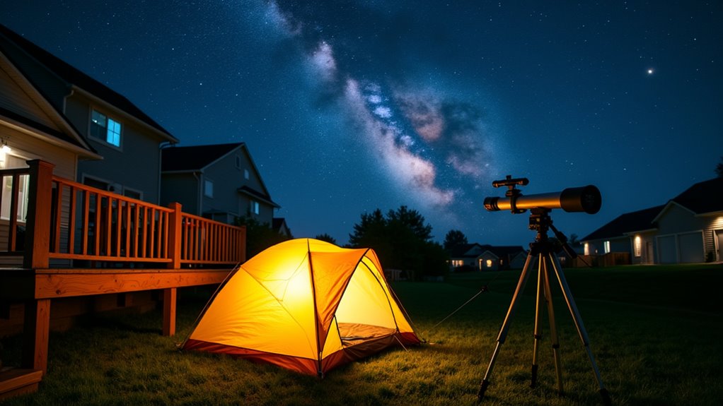 nighttime backyard nature observation