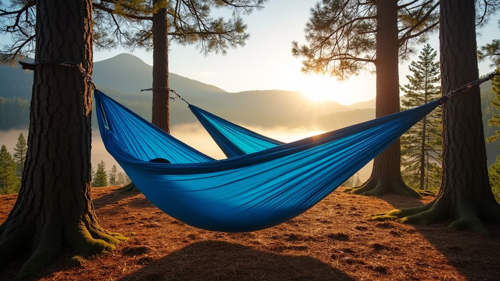 outdoor relaxation with hammocks