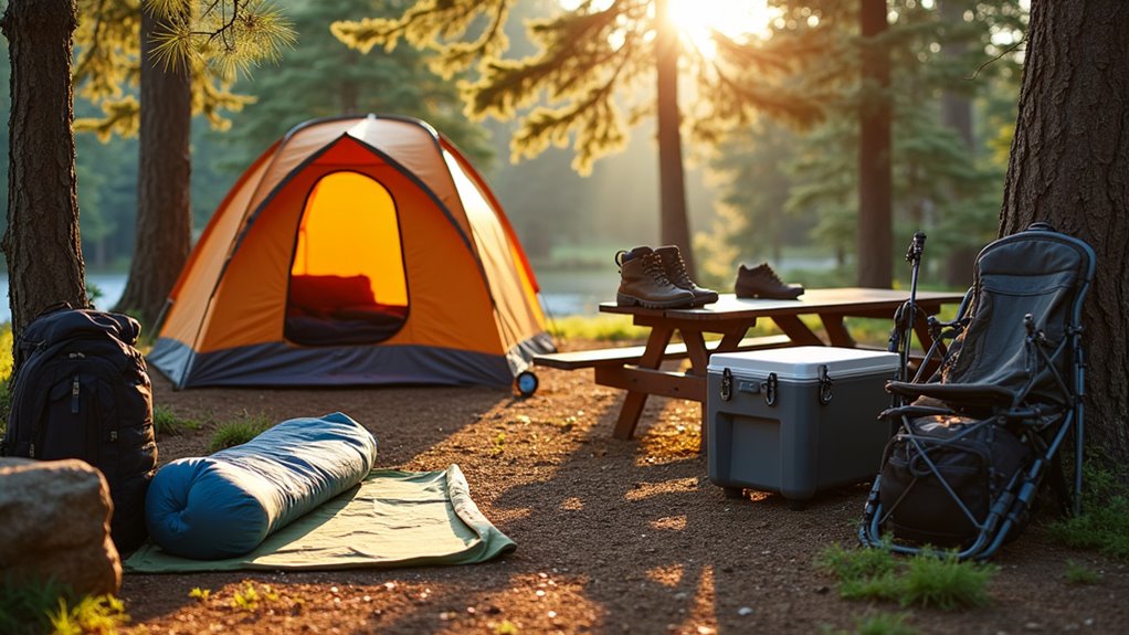 pack up camping gear