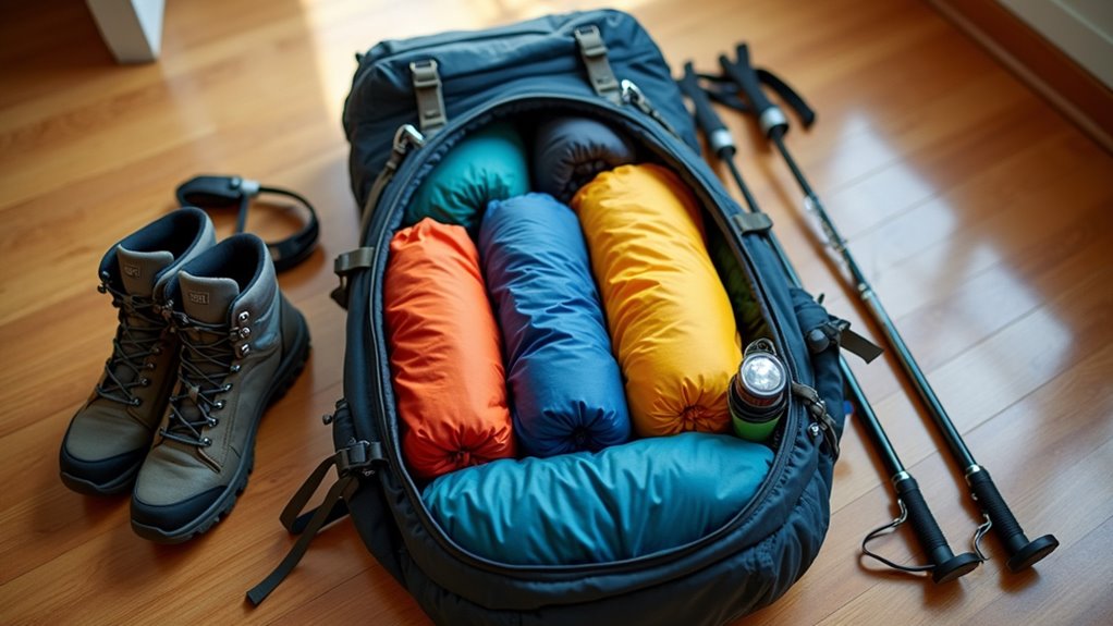 practice packing and adjustments