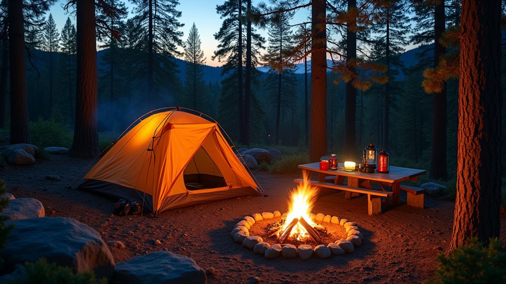 practice safety while camping