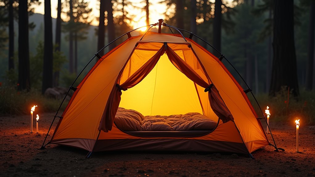 proper campsite shelter setup