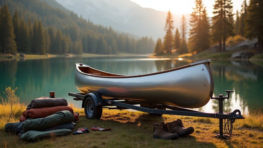 properly transport boat camping