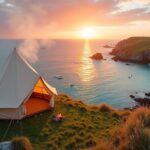 scenic camping by coast