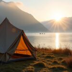 scenic camping by loch
