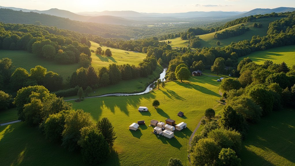 scenic countryside with wildlife