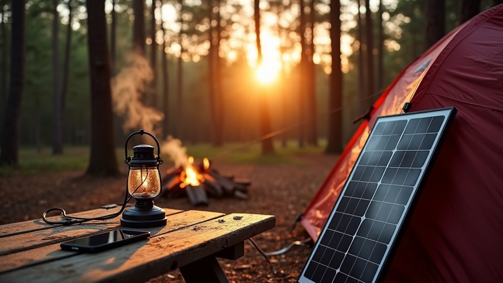 solar powered camping adventure