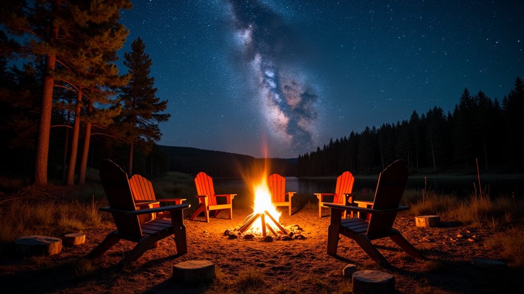 stargazing campfire minnesota wilderness