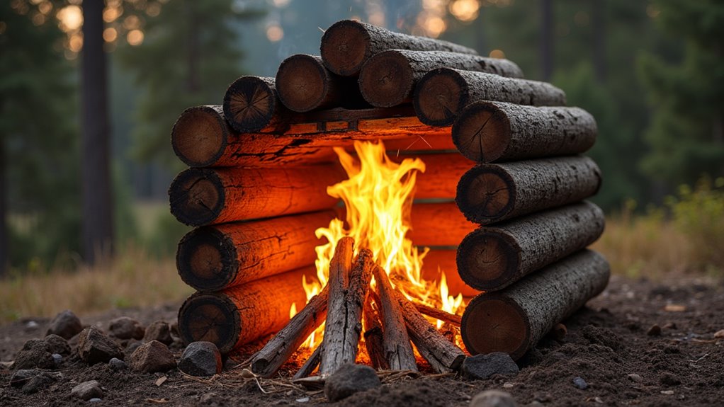 steady long lasting campfire construction