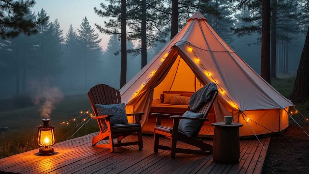 stylish camping in nature