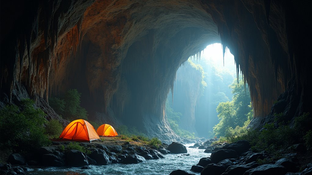 subterranean camping adventure experience