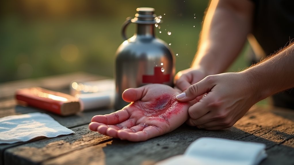treating campfire burn injuries