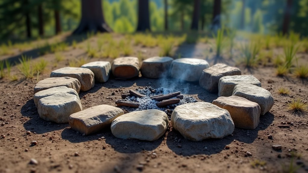 use designated fire rings