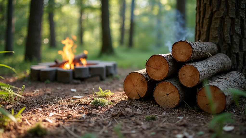 use dry local firewood