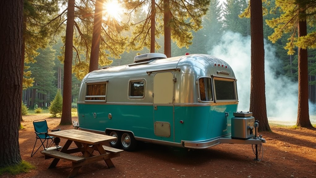 vintage camping with caravans