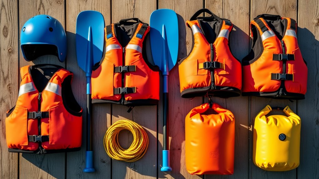 rafting gear and supplies
