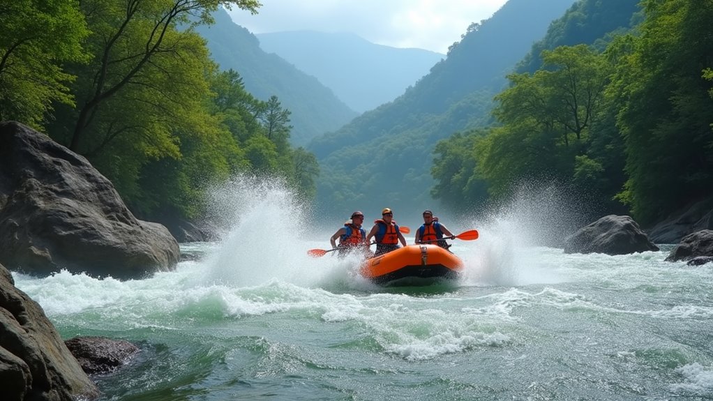 rafting through ancient rapids
