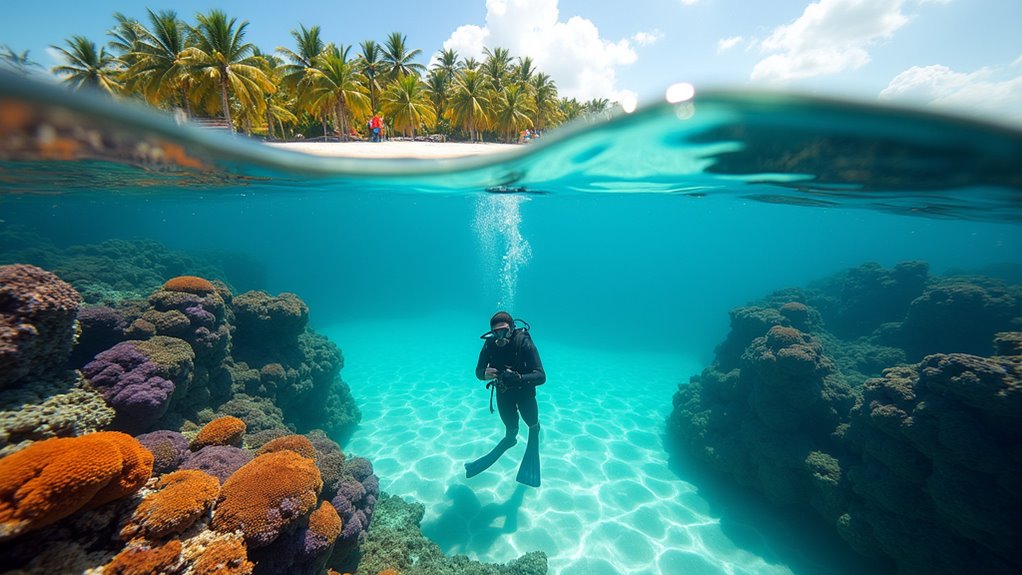scuba diving paradise island
